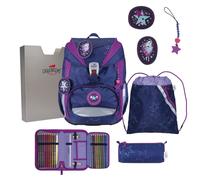 DerDieDas Schulranzen ErgoFlex Light LED Set 6-teilig Dancing Star violett
