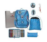 DerDieDas ErgoFlex Light Superflash Set Schulranzenset Blue Ice Schulranzen Set