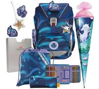 DerDieDas ErgoFLEX - Luna - Pferd - Schulranzen-Set 6tlg. mit Schuhbeutel und Schultüte (Mondscheineinhorn)