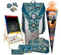 DerDieDas ErgoFlex MAX - Monster Truck - Schulranzen-Set 7tlg. mit Sporttasche, Schultüte und Schreibtafel