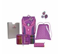 DerDieDas ErgoFlex MAX Schulrucksack-Set 5-teilig mit Sportbeutel Purple Dots
