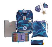 DerDieDas ErgoFlex Superlight Luna Set 5-teilig, extra leichter Schulrucksack für die Grundschule, sicher & ergonomisch, für Mädchen oder Jungen, ca. 22 l Volumen