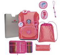 DerDieDas ErgoFlex Tiny Exklusiv Superflash - Schulranzen Set 5 tlg. (Coral Reef)