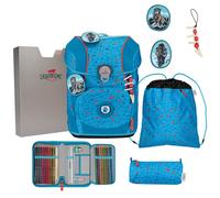 DerDieDas ErgoFlex Tiny Exklusiv Superflash - Schulranzen Set 5 tlg. 900g (Blue Ice)