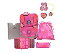 DerDieDas ErgoFlex Tiny Schulranzen-Set 5tlg. Roses 21 Liter