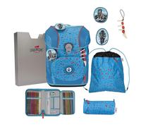 DERDIEDAS ErgoFlex Tiny Superflash Schulranzen Set (5 tlg. ), Blue Ice