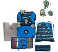 DerDieDas ErgoFlex Tiny Superflash Set Blue Robot Schulrucksack