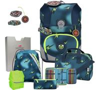 DerDieDas Schulranzen 1.Klasse Mädchen und Jungen ErgoFlex Tiny (7tlg. Set mit Sporttasche, Regenhülle gratis, Magic Light)