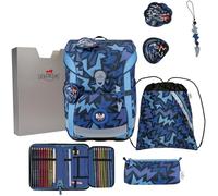 DerDieDas Schulranzen ErgoFlex Easy Set 6-teilig Dark Dragon blau