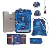 DerDieDas Schulranzen ErgoFlex Easy Set 6-teilig Turbo Speed blau