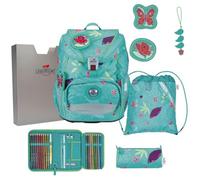 derdiedas Schulranzen Set 5-TLG. ErgoFlex Tiny Butterfly Garden