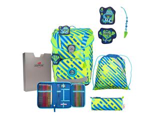 DerDieDas Schulranzen Set ErgoFlex Easy (5 tlg. ), Neon Set Monster