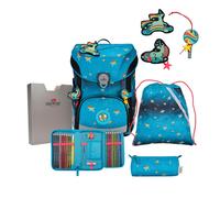 DerDieDas Schulranzen Set ErgoFlex Easy Exklusiv LED Rainbow Star 5-tlg.