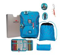 DerDieDas ErgoFlex Easy Superflash Schulranzen-Set 5tlg. Blue Ice 21 Liter