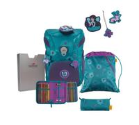 DerDieDas Schulranzen-Set ErgoFlex Easy Exklusiv Superflash Fairy Flower, 5-teilig