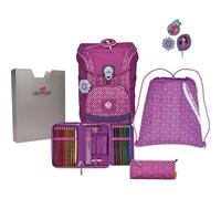 DerDieDas Schulranzen Set ErgoFlex Easy Set (5 tlg. ), Purple Dots