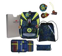 DerDieDas Schulranzen-Set ErgoFlex Light Neon Crazy