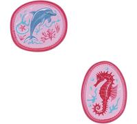 DerDieDas Schulranzen-Zubehör Wechselbuttons Set 2 teilig Coral Reef mehrfarbig