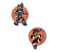DerDieDas Schulranzen-Zubehör Wechselbuttons Set 2 teilig Ninja Fighter mehrfarbig