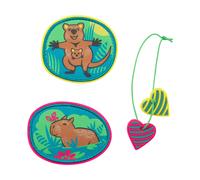 DerDieDas Schulzubehör Wechselbuttons 3er Set Paradise