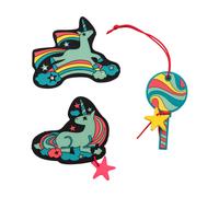 DerDieDas Schulzubehör Wechselbuttons 3er Set Rainbow Star