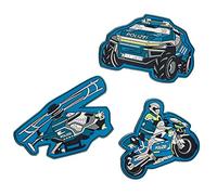 DerDieDas Schulzubehör Wechselbuttons 3er Set Blue Speed