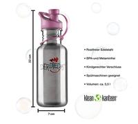 DerDieDas Zubehör Edelstahltrinkflasche rosa