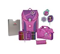 DerDiesDas Schulranzen-Set Ergoflex Max Purple Dots, 5-teilig