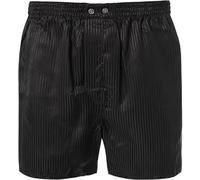 DEREK ROSE Boxershorts Herren Seide schwarz gestreift, XL