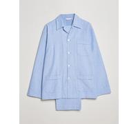 DEREK ROSE Pyjama Herren Baumwolle blau, S