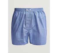 Derek Rose Classic Fit Cotton Boxer Shorts Blue Blau M