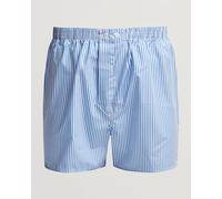 Derek Rose Classic Fit Cotton Boxer Shorts Blue Stripe Blau S
