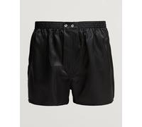 Derek Rose Classic Fit Silk Boxer Shorts Black Schwarz L