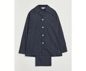 Derek Rose Printed Cotton Pyjama Set Navy Blau M