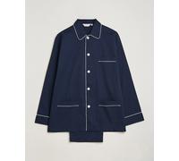 Derek Rose Royal Piped Cotton Pyjama Set Navy Blau XL