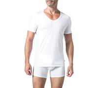 DEREK ROSE T-Shirt Herren V-Ausschnitt Cotton weiß, 6 (L)