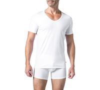 DEREK ROSE T-Shirt Herren V-Ausschnitt Cotton weiß, 8 (XXL)