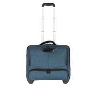 Dermata 2 Rollen Businesstrolley 41 cm Laptopfach blau Herren