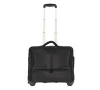 Dermata 2 Rollen Businesstrolley 41 cm Laptopfach schwarz