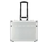 Dermata 2 Rollen Pilotentrolley 37 cm Laptopfach silber Herren