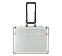 Dermata Pilotenkoffer 7298, Trolley, Aluminium, mit Laptopfach, silber