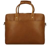 Dermata Aktentasche Leder 39 cm Laptopfach braun
