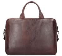 Dermata Aktentasche Leder 39 cm Laptopfach braun