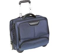 Dermata Businesstrolley aus Nylon mit Laptoptasche 44 cm -Blau