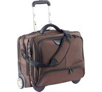 Dermata Businesstrolley aus Nylon mit Laptoptasche 44 cm -Braun