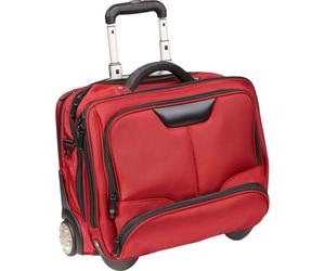 Dermata Businesstrolley aus Nylon mit Laptoptasche 44 cm -Rot