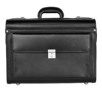 Dermata Pilotenkoffer aus Leder 46 cm -schwarz