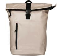 DERNIER - Black Hawk Rollup-Rucksack aus PU mit Laptopfach Metalic Cham Beige