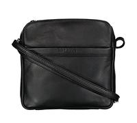 Dernier ESTELLE Leder Damentasche Umhängetasche Ledertasche 18 x 18 x 04 cm (Schwarz)