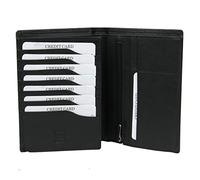 Dernier Kleine Lederbrieftasche Klappe Kartenfach Universalfach Sichtfach Schwarz